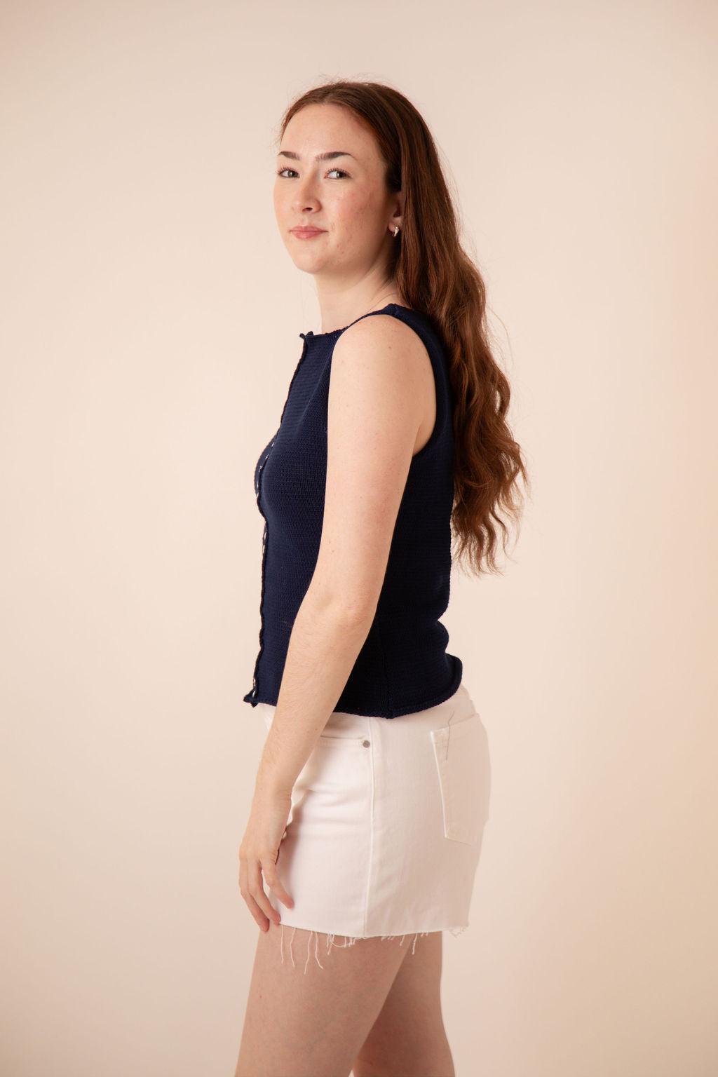 Mid Rise Stretch Shorts