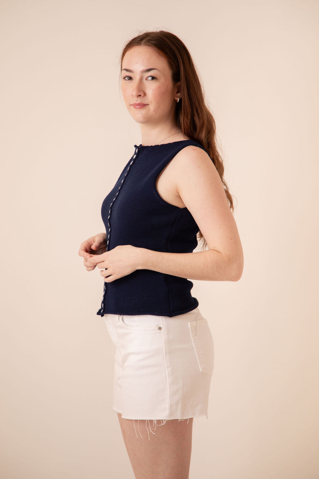Mid Rise Stretch Shorts