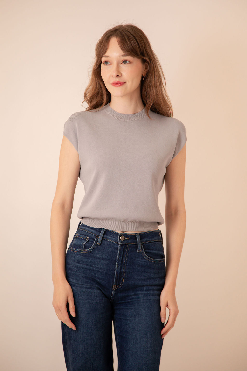 Callie Cap Sleeve Knit Top