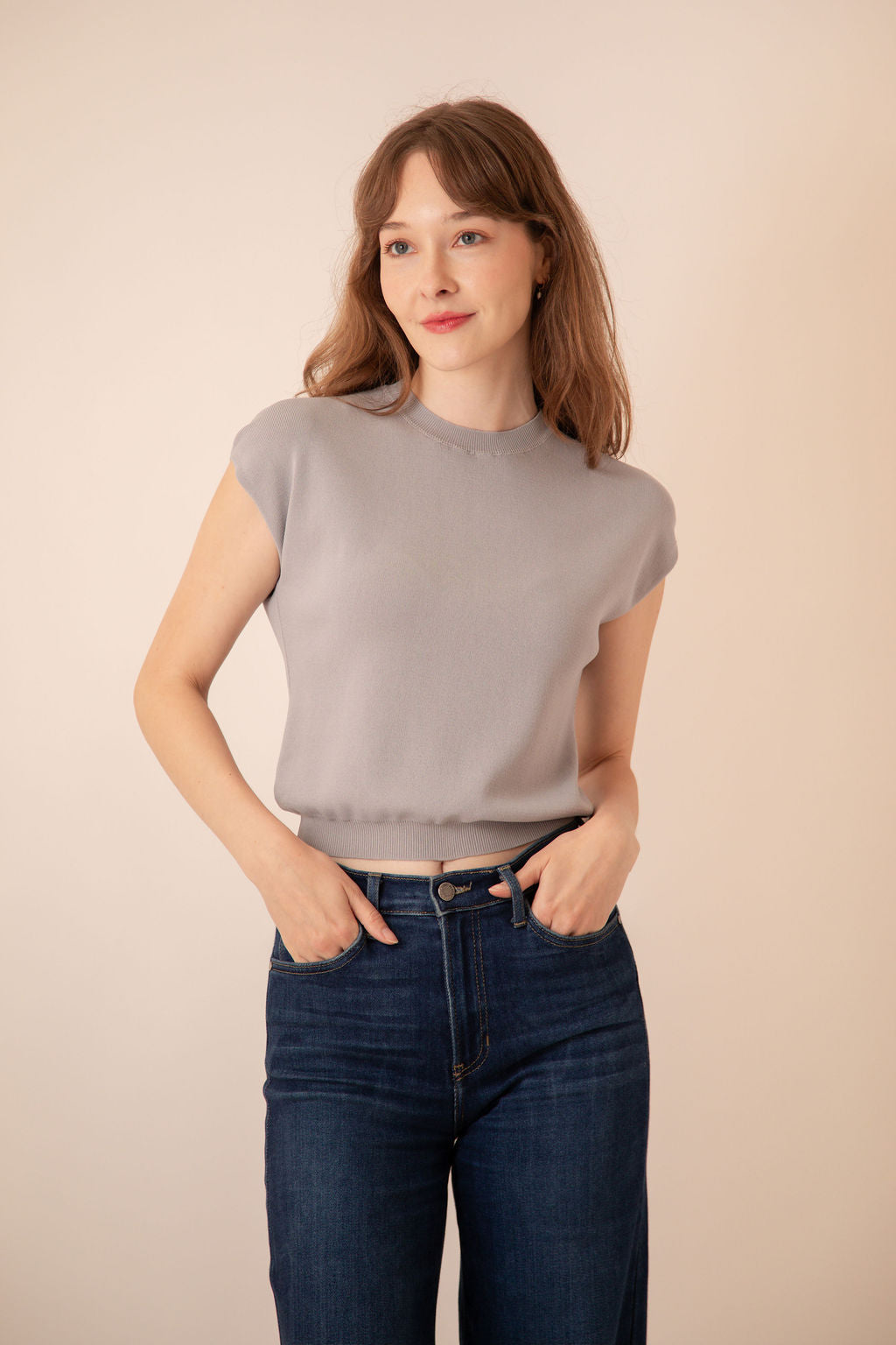 Callie Cap Sleeve Knit Top
