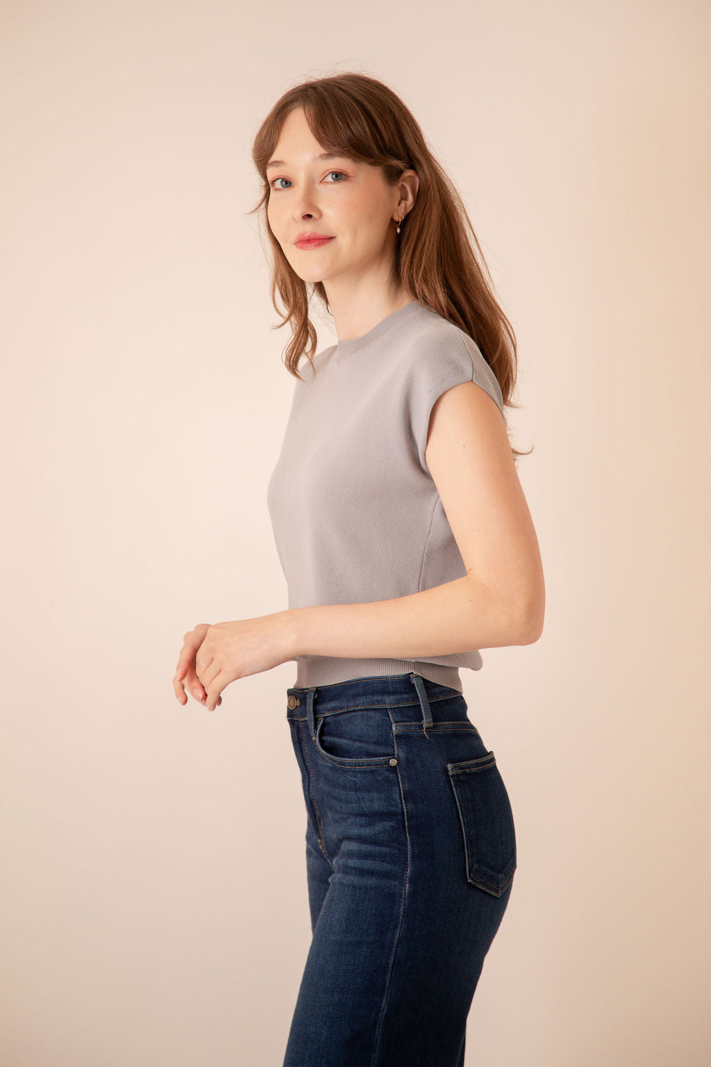 Callie Cap Sleeve Knit Top