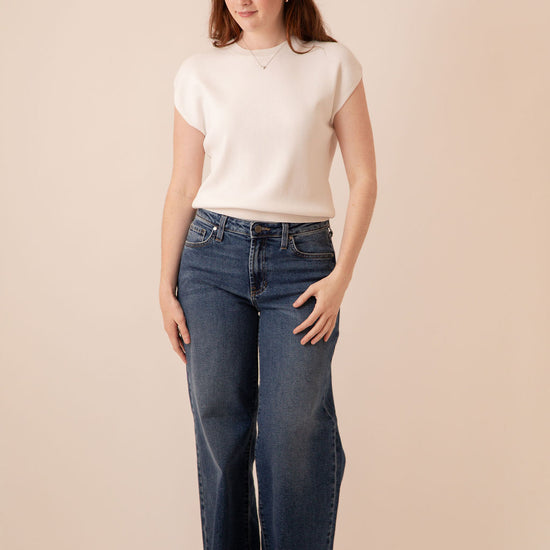 Callie Cap Sleeve Knit Top