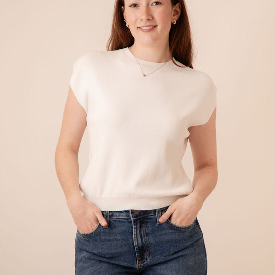 Callie Cap Sleeve Knit Top