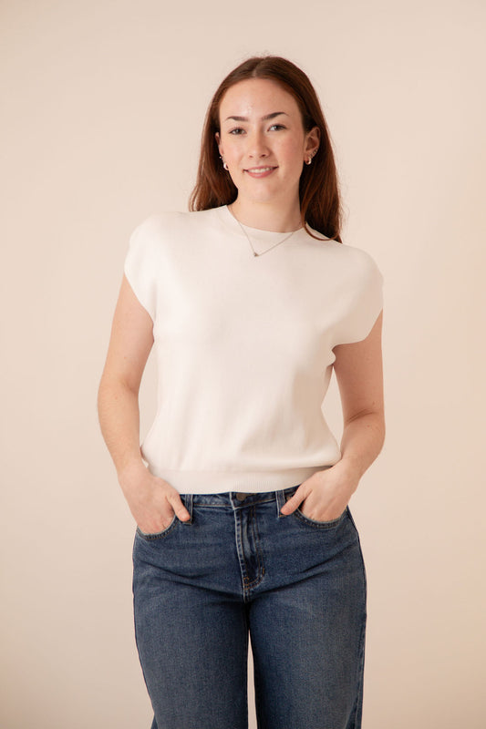 Callie Cap Sleeve Knit Top