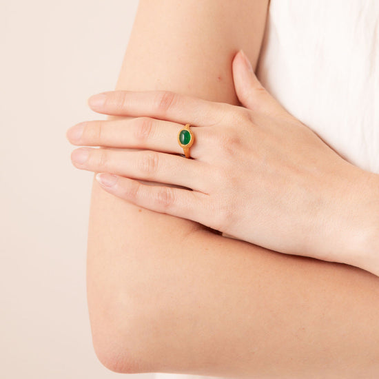 Moana Adjustable Ring Emerald