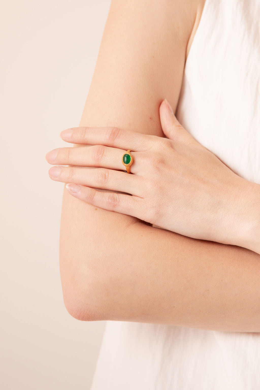 Moana Adjustable Ring Emerald