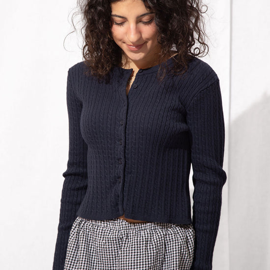 Lena Cable Knit Cardigan