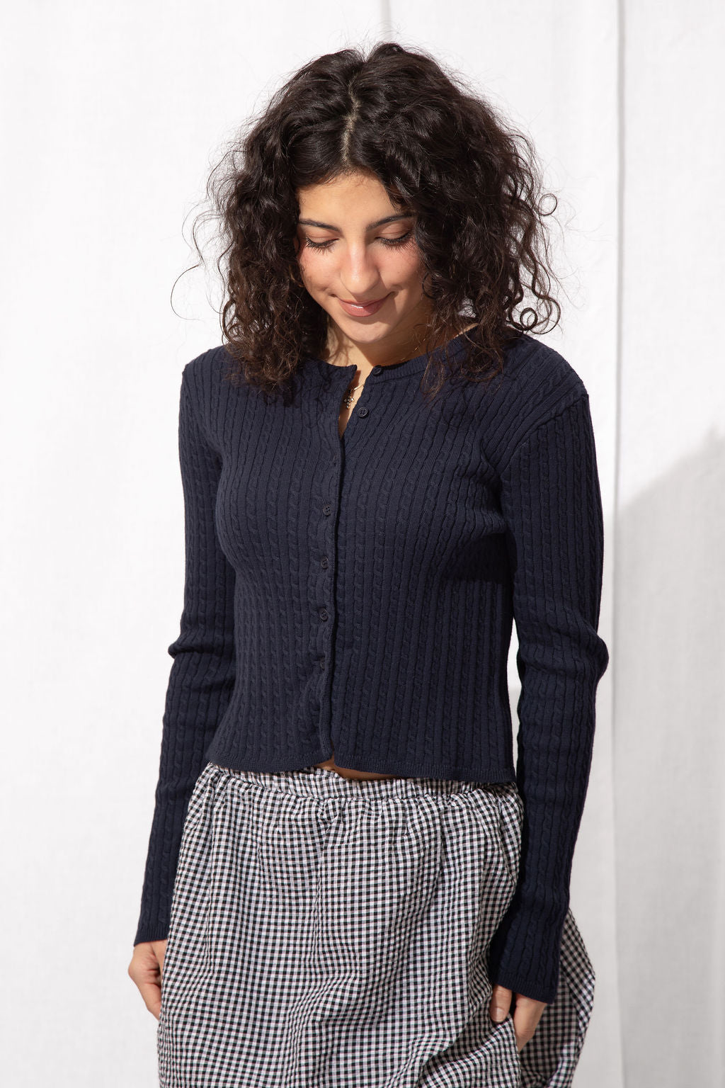 Lena Cable Knit Cardigan