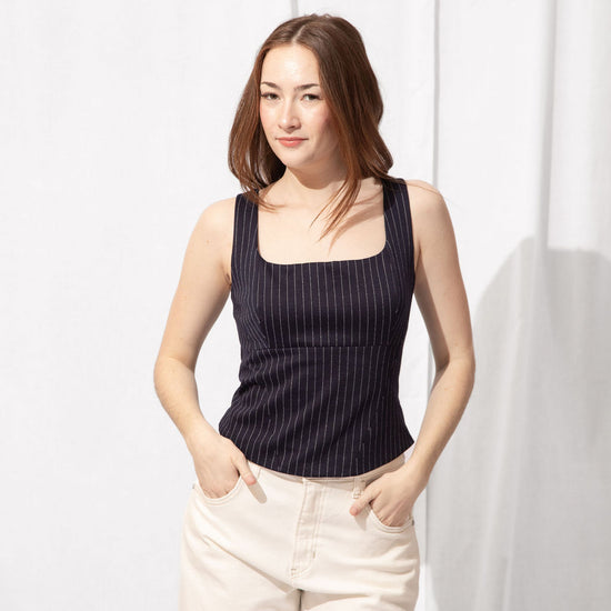 Ella Pinstripe Top