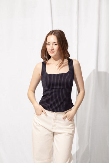 Ella Pinstripe Top