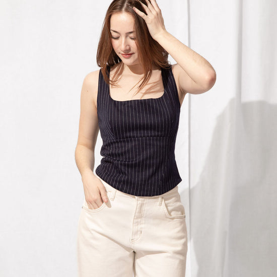 Ella Pinstripe Top