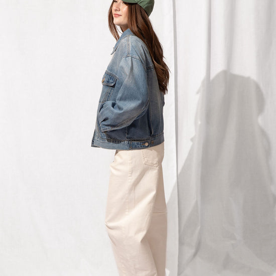 Barrel Jeans with Seams