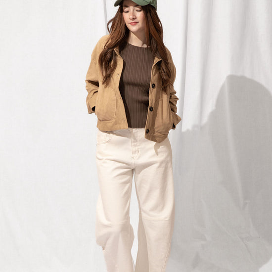 Barrel Jeans with Seams