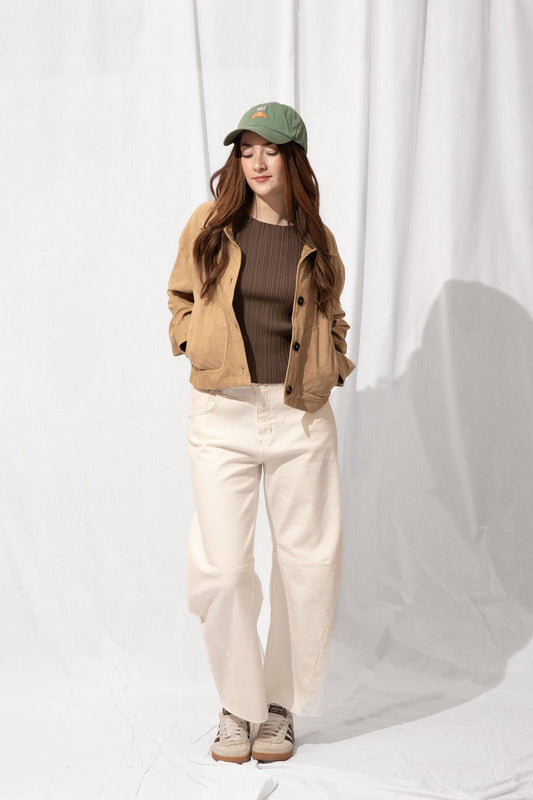 Barrel Jeans with Seams