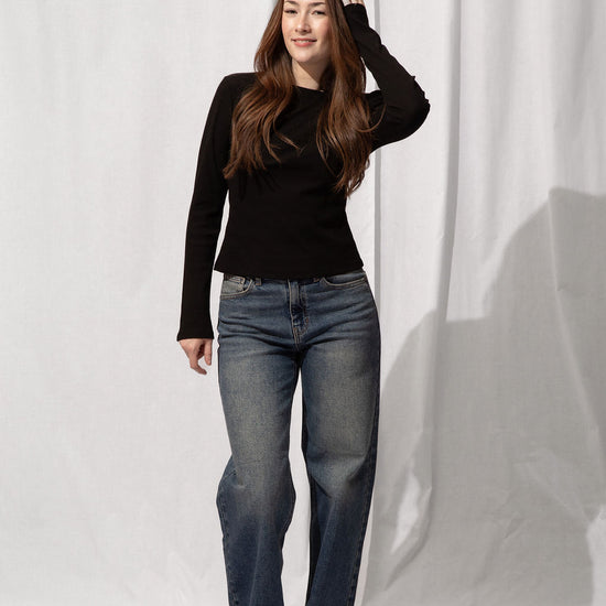 High Rise Scissor Cut Wide Leg