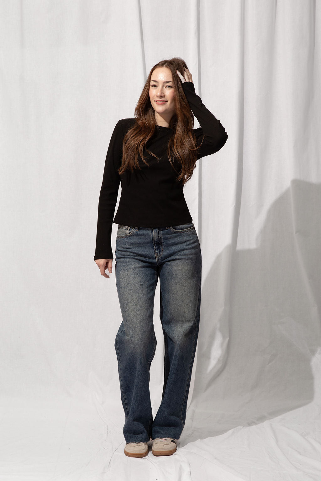 High Rise Scissor Cut Wide Leg