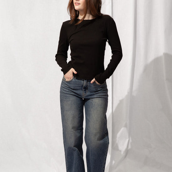 High Rise Scissor Cut Wide Leg