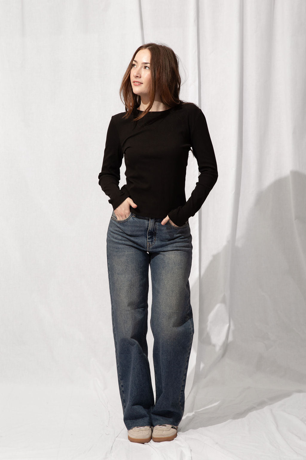 High Rise Scissor Cut Wide Leg