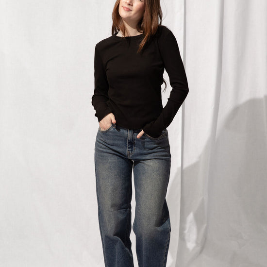 High Rise Scissor Cut Wide Leg