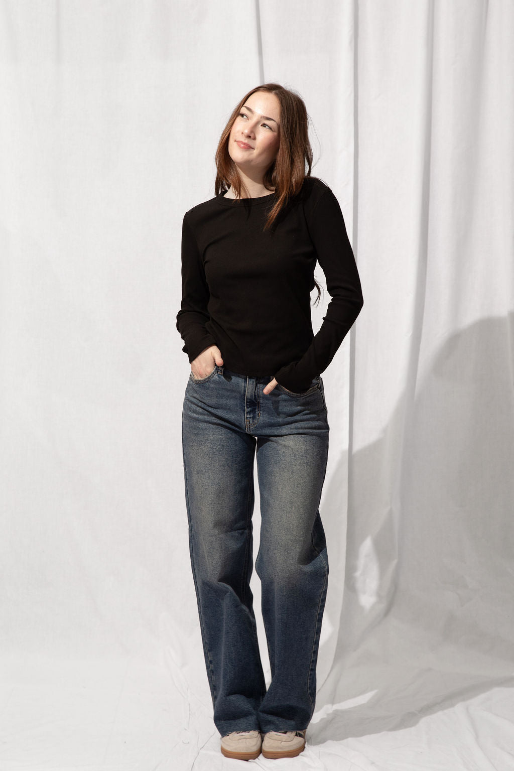 High Rise Scissor Cut Wide Leg