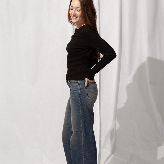 High Rise Scissor Cut Wide Leg