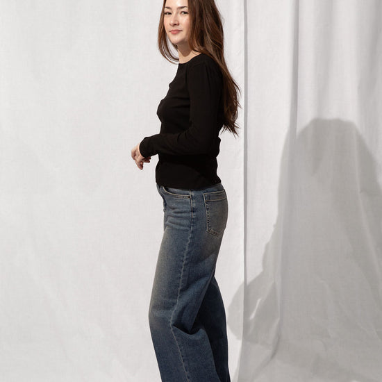 High Rise Scissor Cut Wide Leg