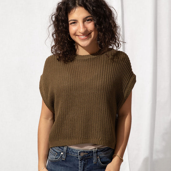 Sutton Knit Top Olive