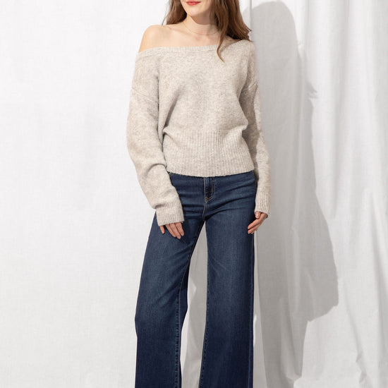 Far Out High Rise Wide Leg Dark Denim