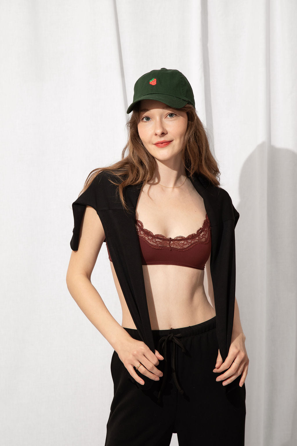 Butter Me Up Lace Bralette Bordeaux