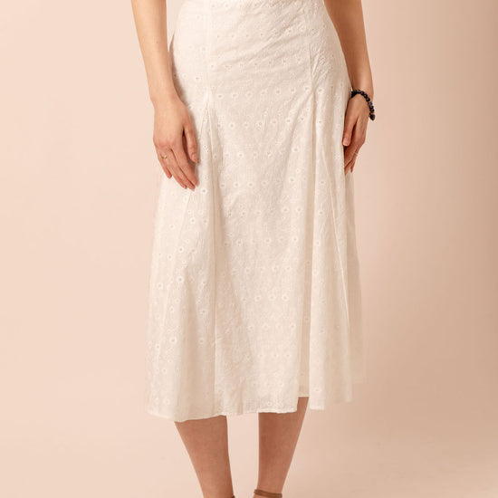 Isla Eyelet Midi Skirt