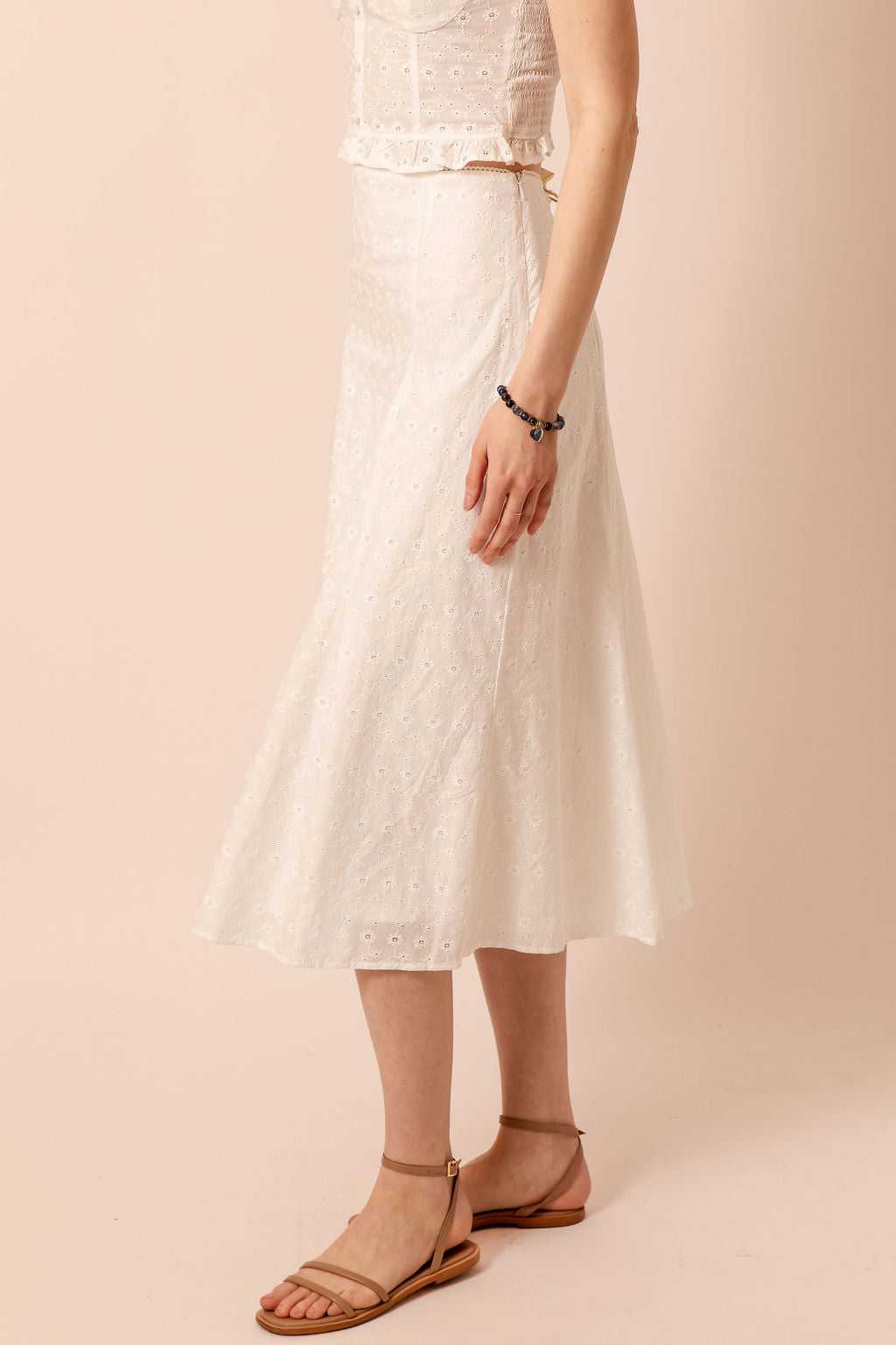 Isla Eyelet Midi Skirt