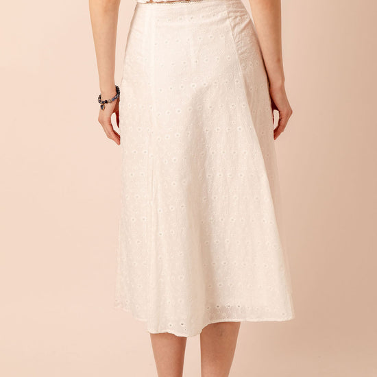Isla Eyelet Midi Skirt