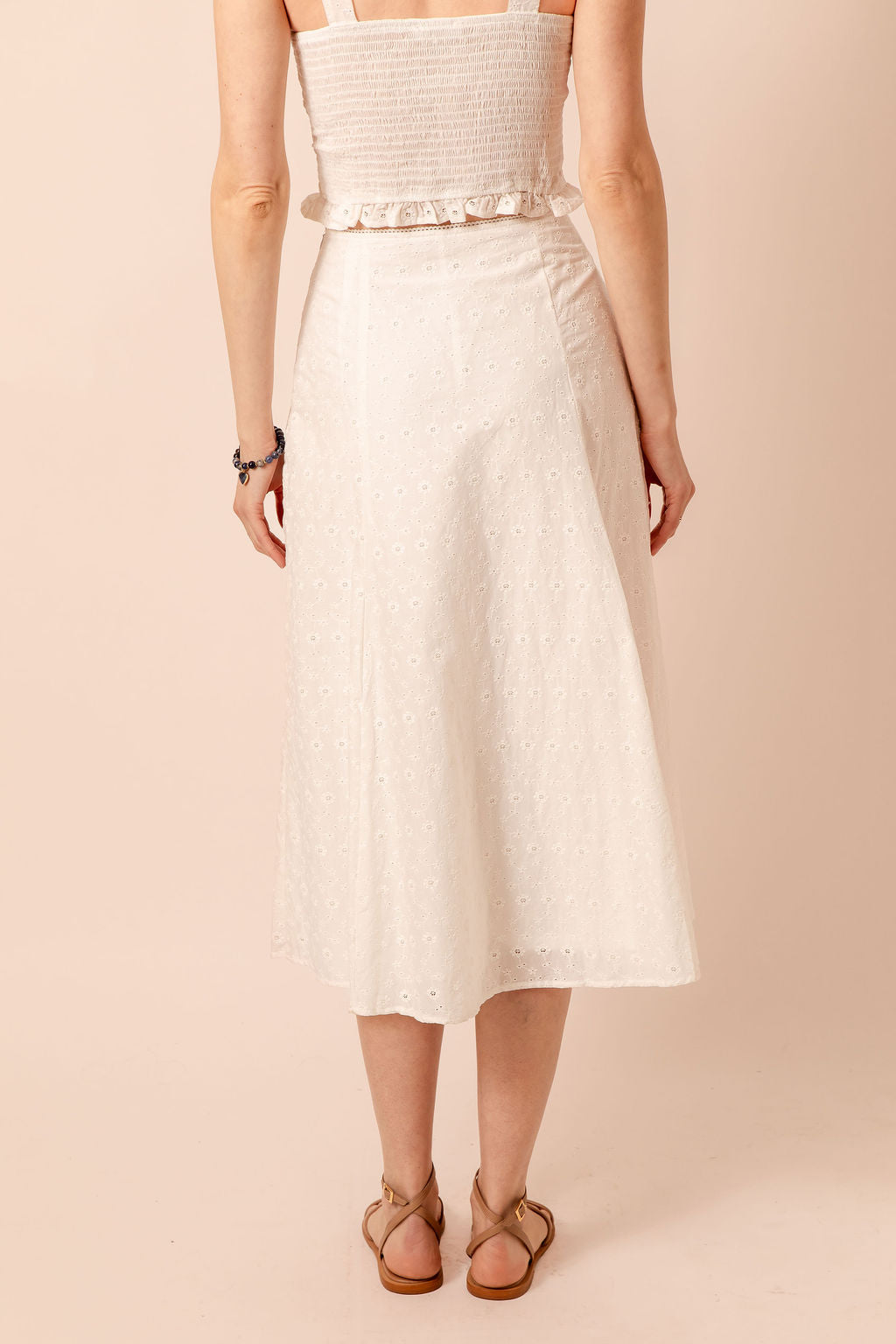 Isla Eyelet Midi Skirt