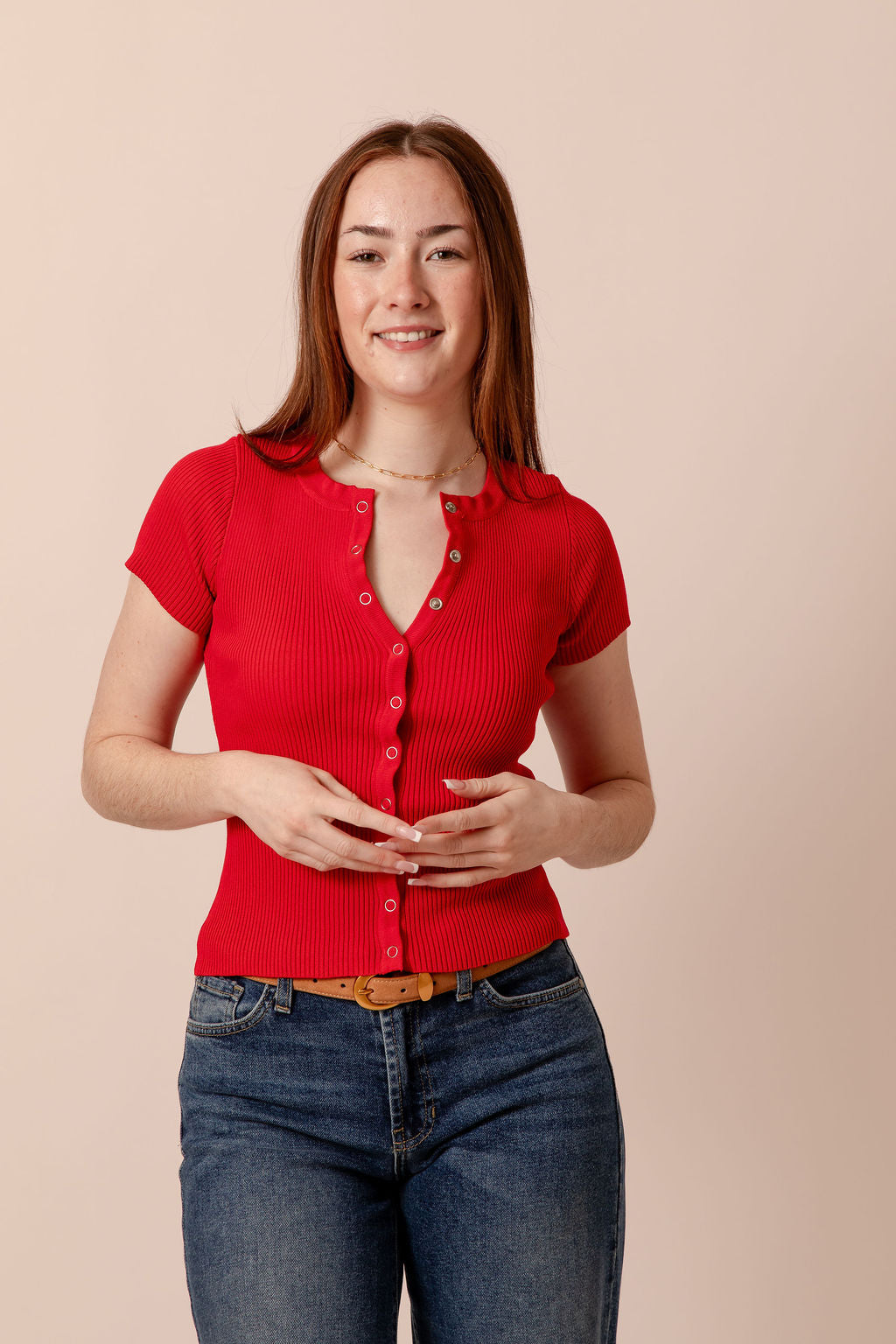 Carly Cardigan Red