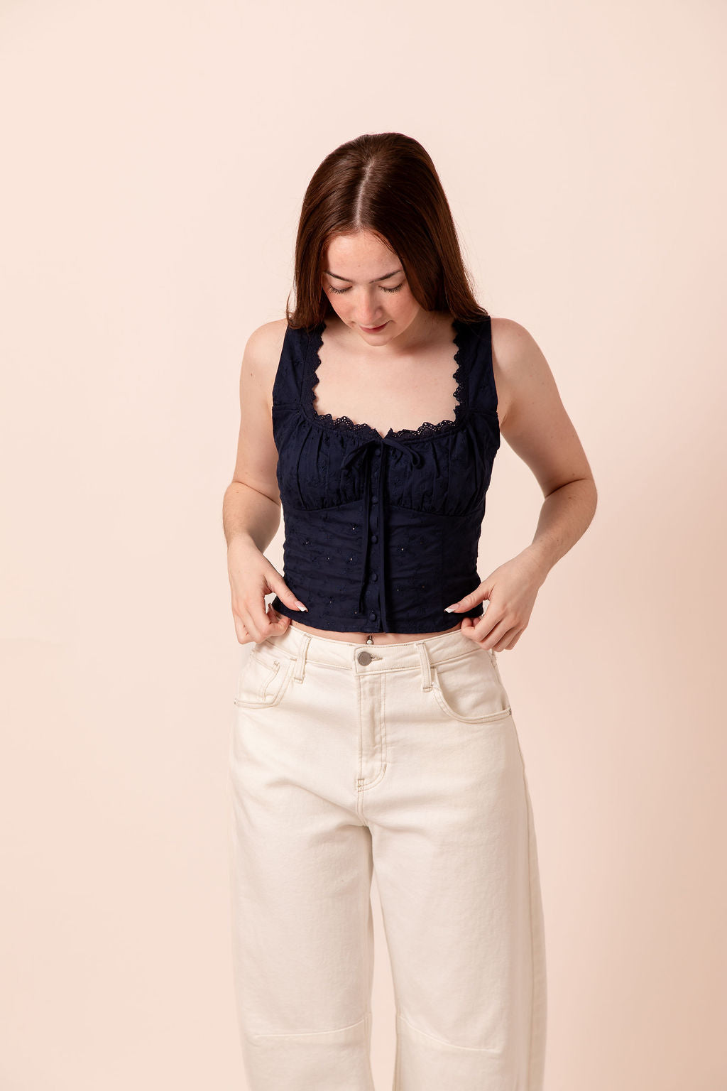 Celia Eyelet Top