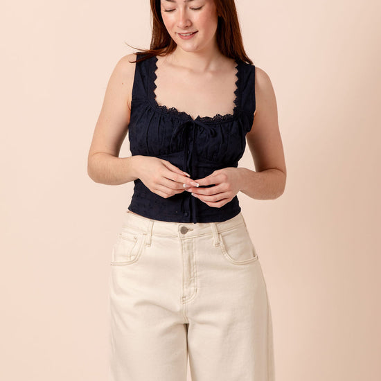Celia Eyelet Top