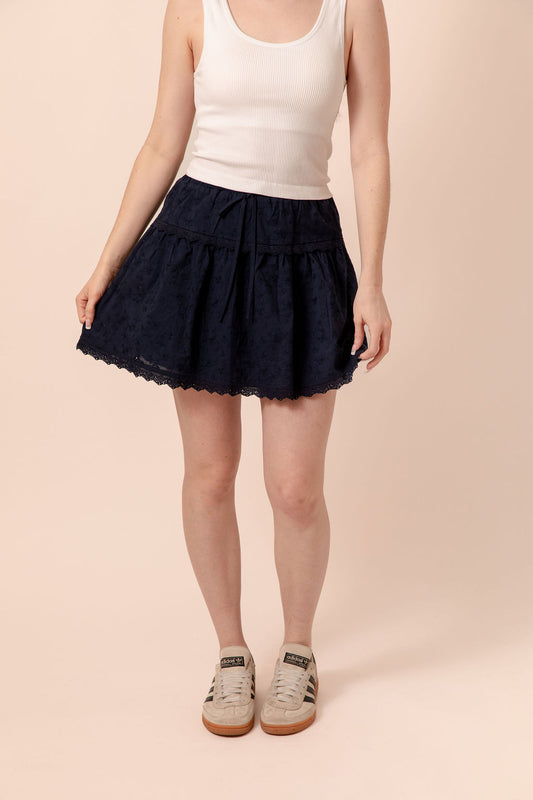 Celia Eyelet Mini Skirt