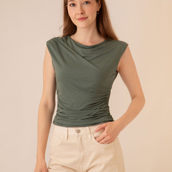 Addison Top Smokey Green