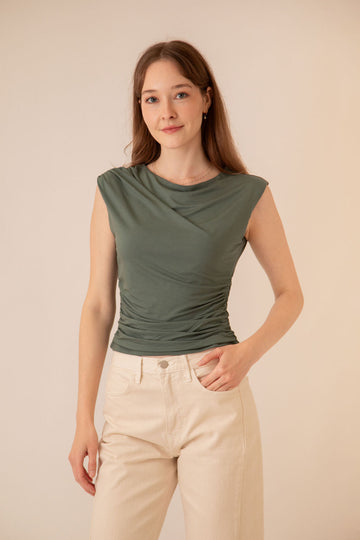 Addison Top Smokey Green