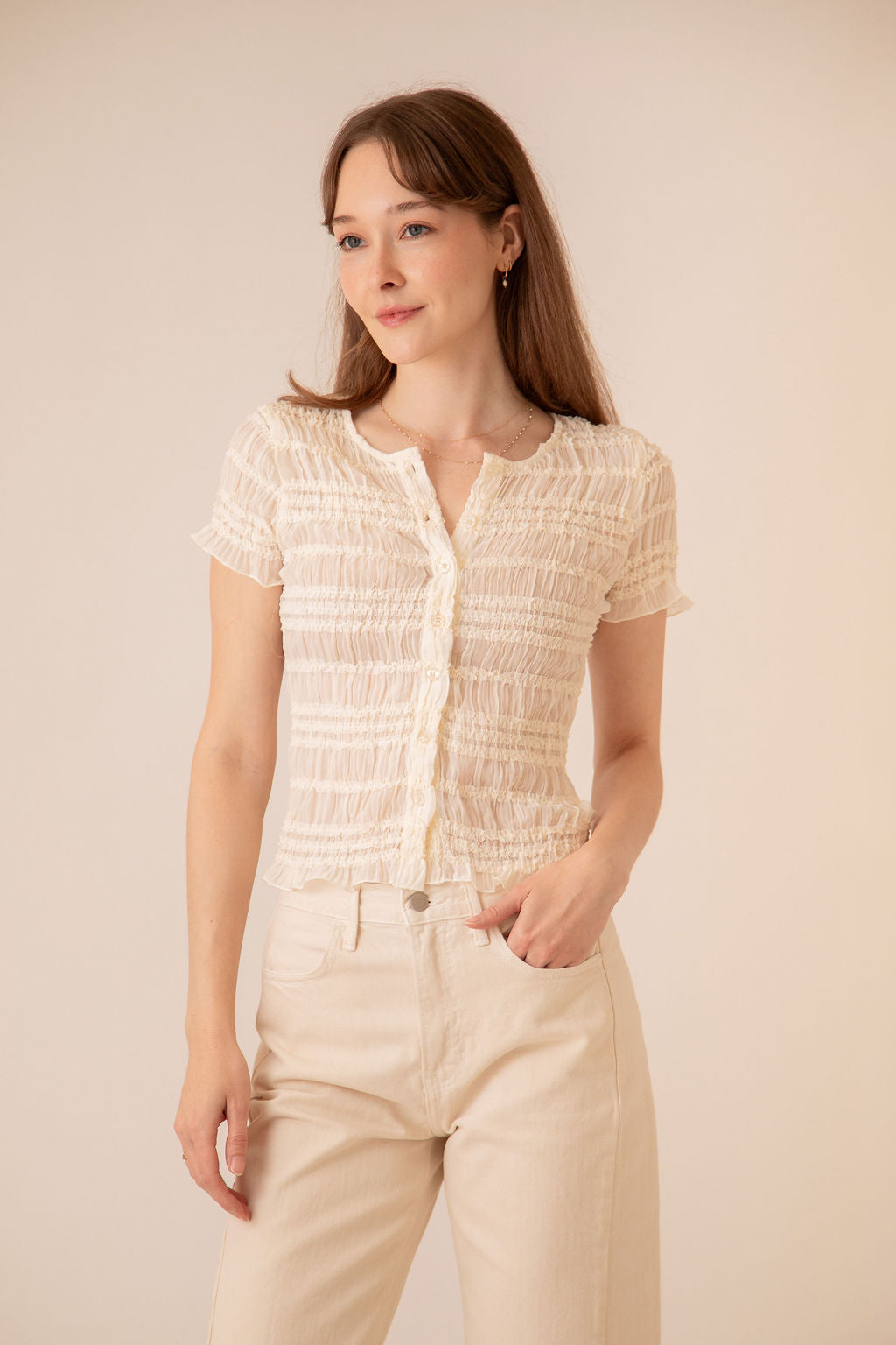 Amelia Top Cream