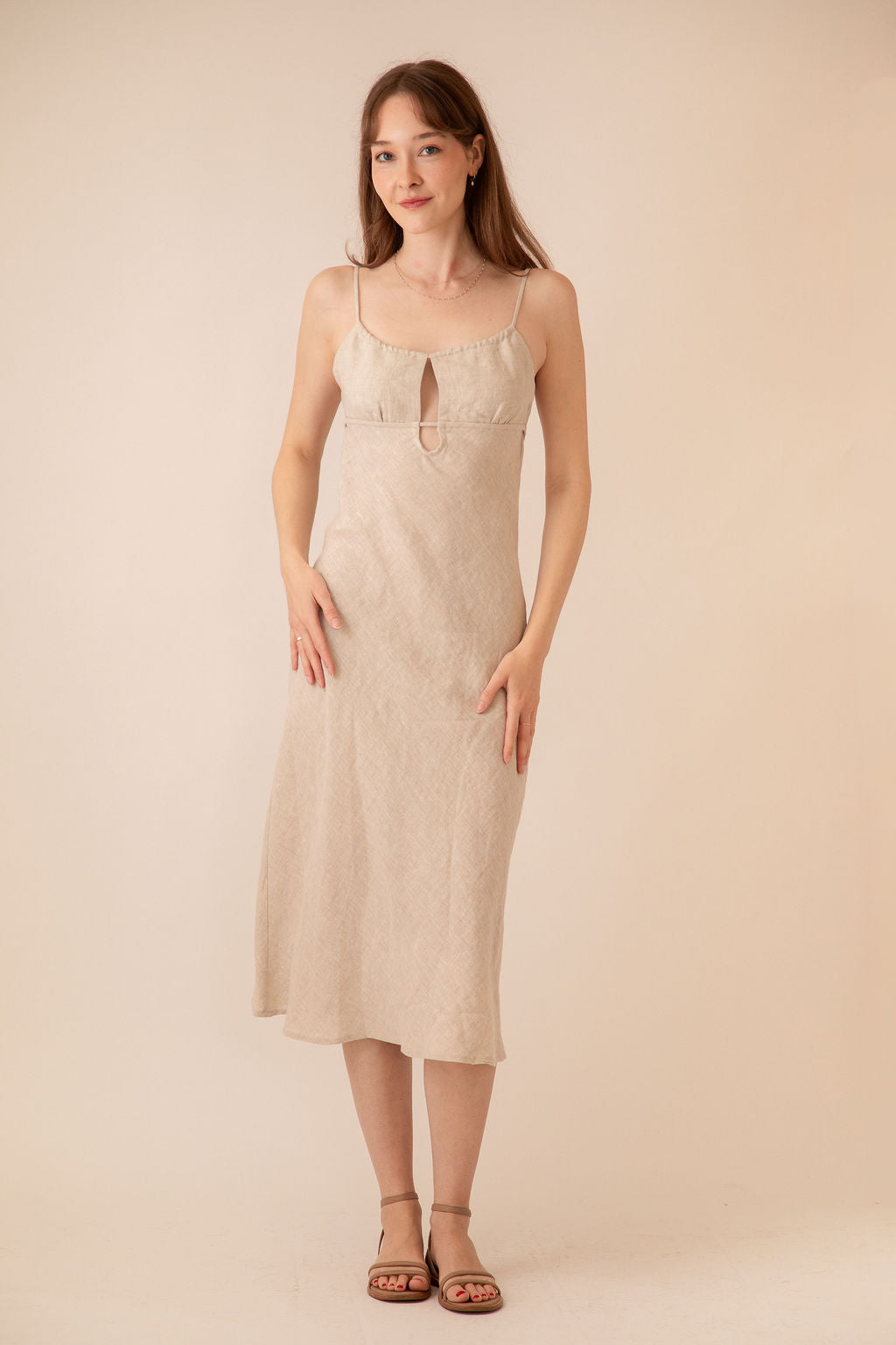 Katerina Linen Dress Natural Linen