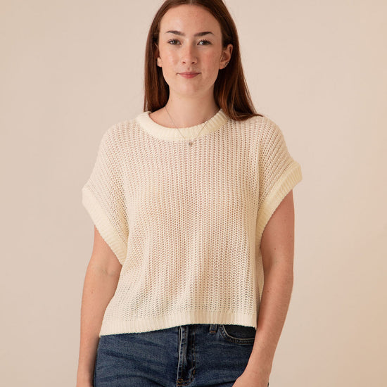 Sutton Knit Top Off White