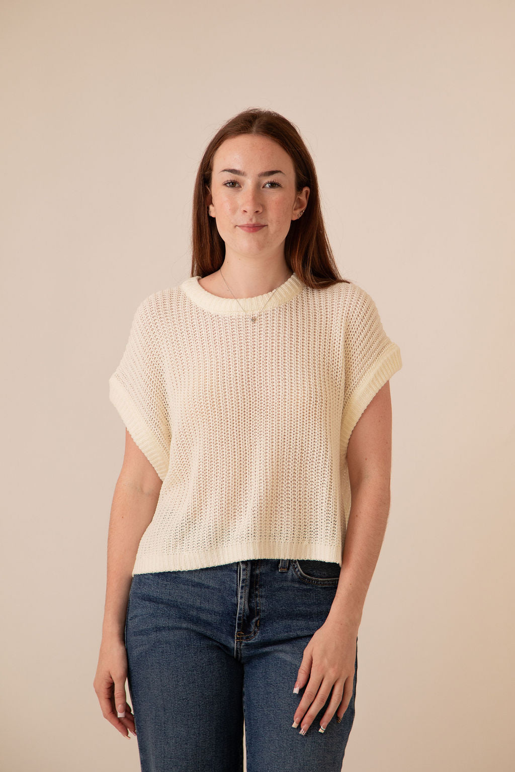 Sutton Knit Top Off White