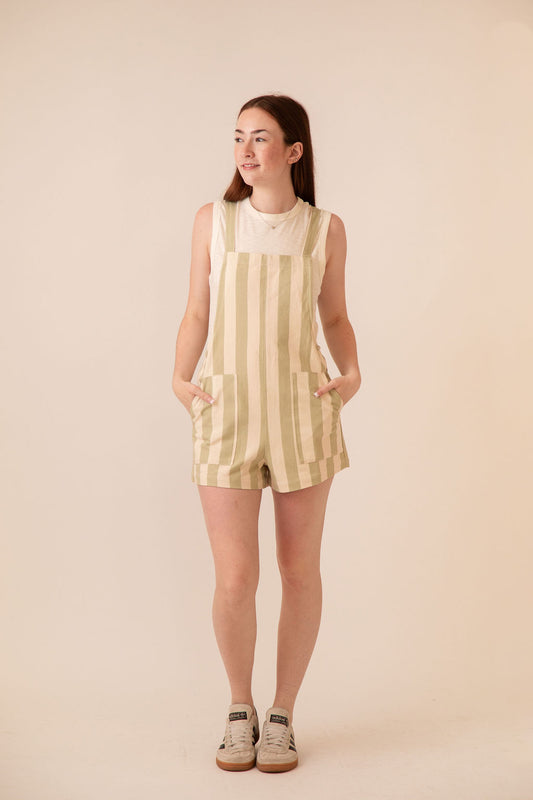 Bria Striped Overalls Extra large