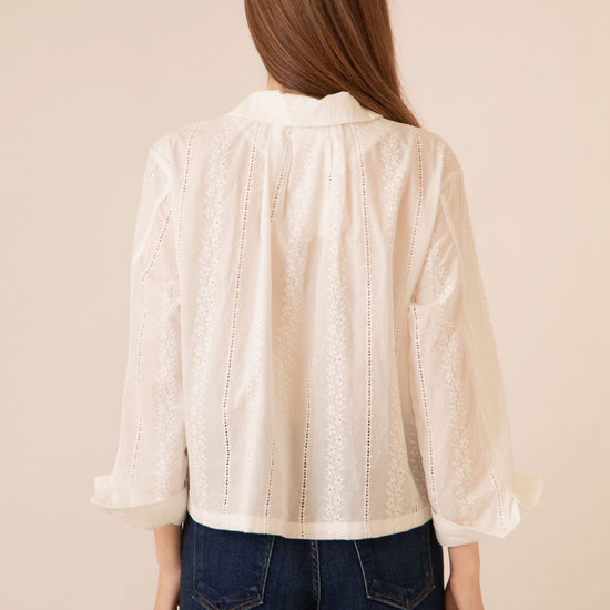 Cleo Lace Button Down