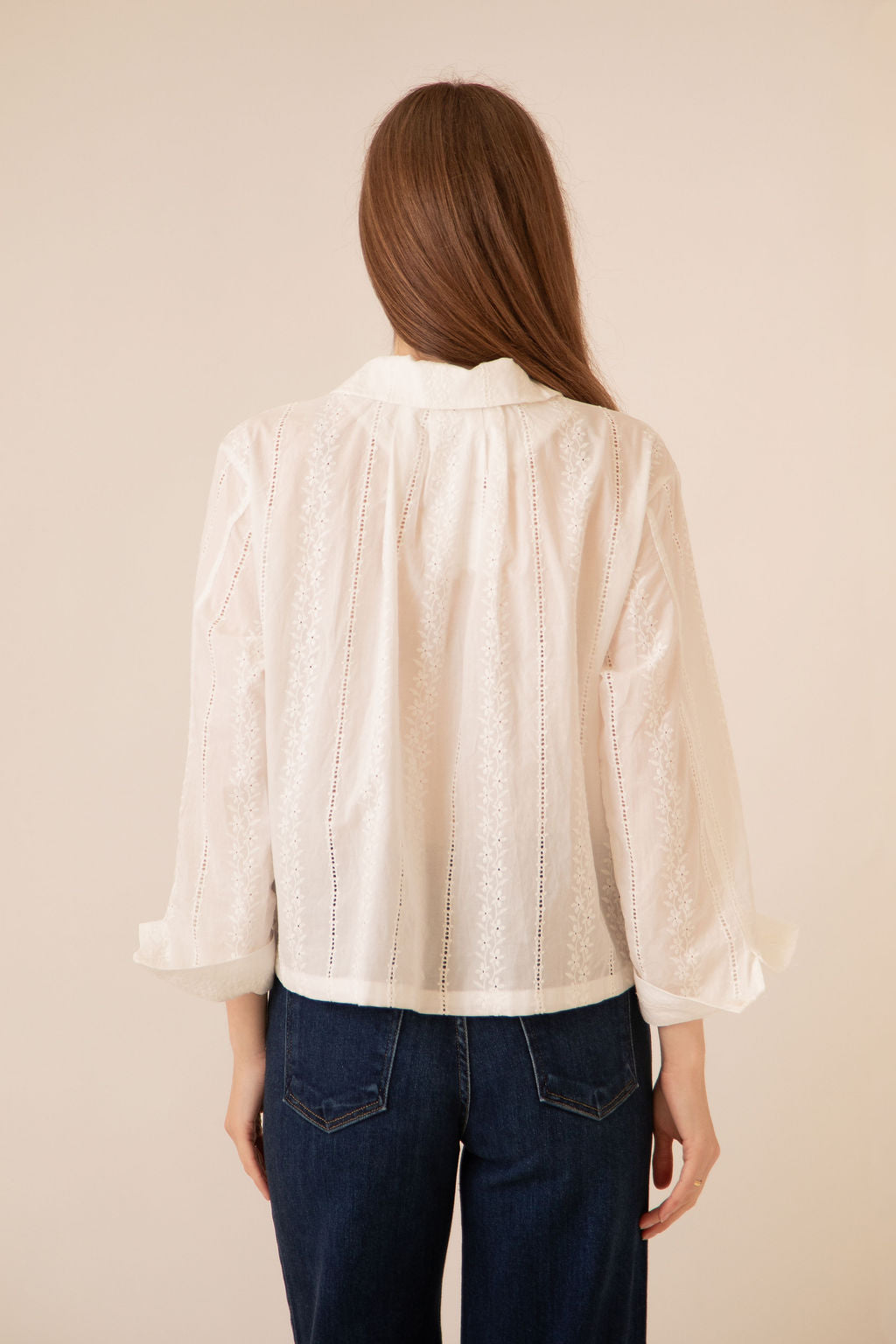 Cleo Lace Button Down