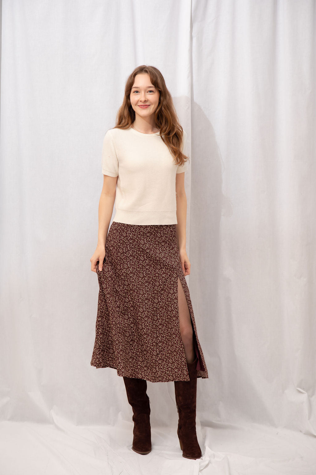 Junie Floral Midi Skirt