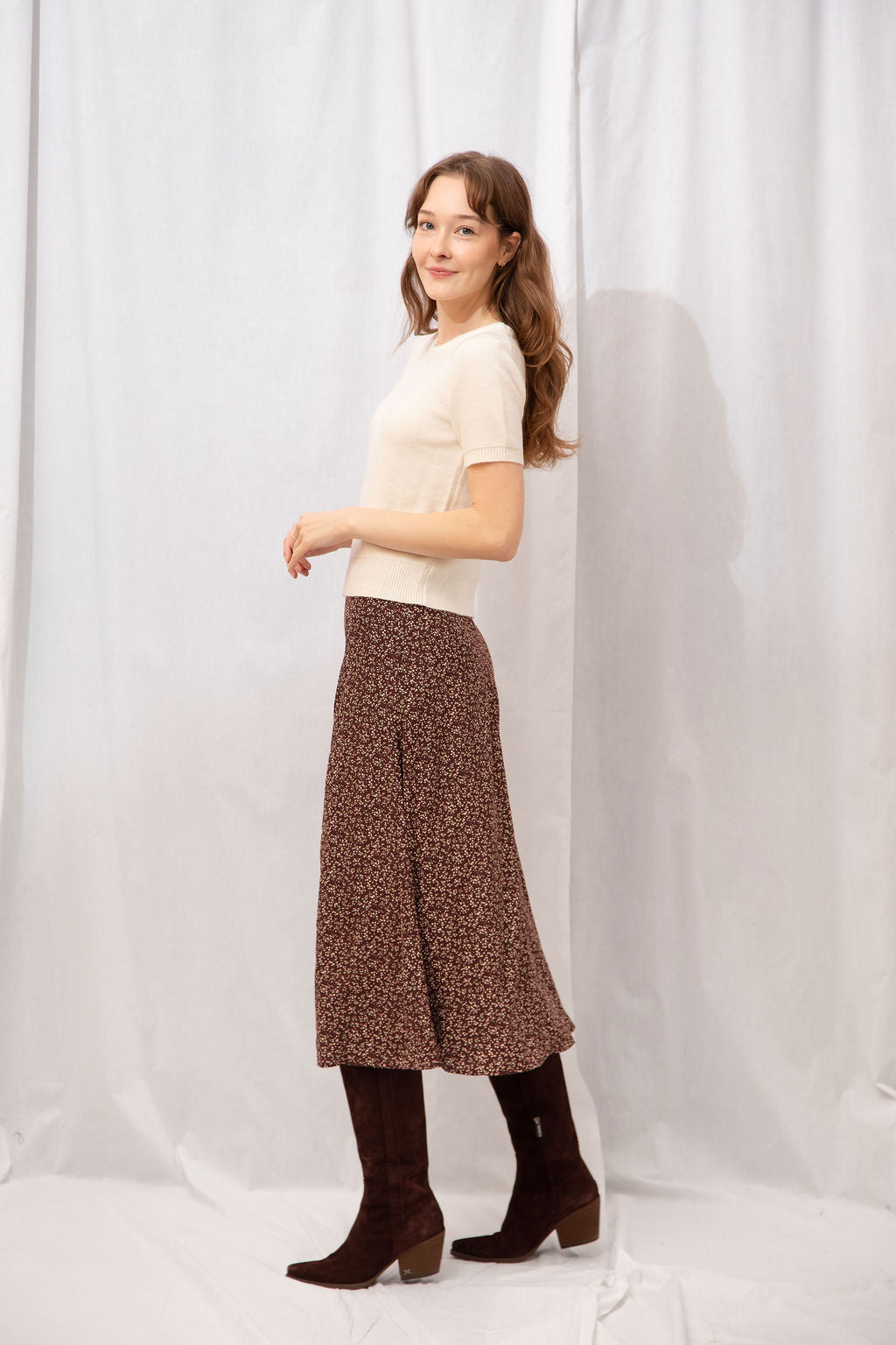 Junie Floral Midi Skirt