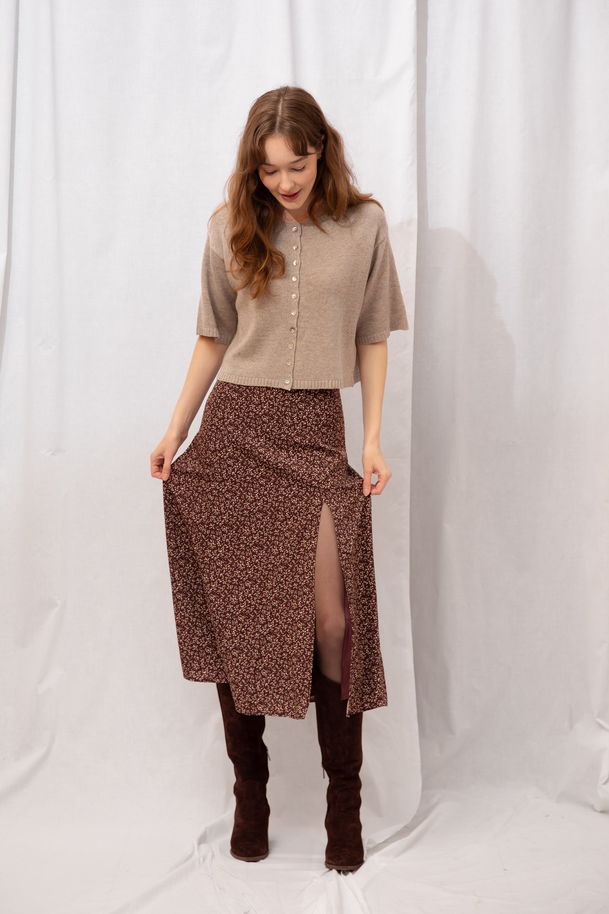 Junie Floral Midi Skirt