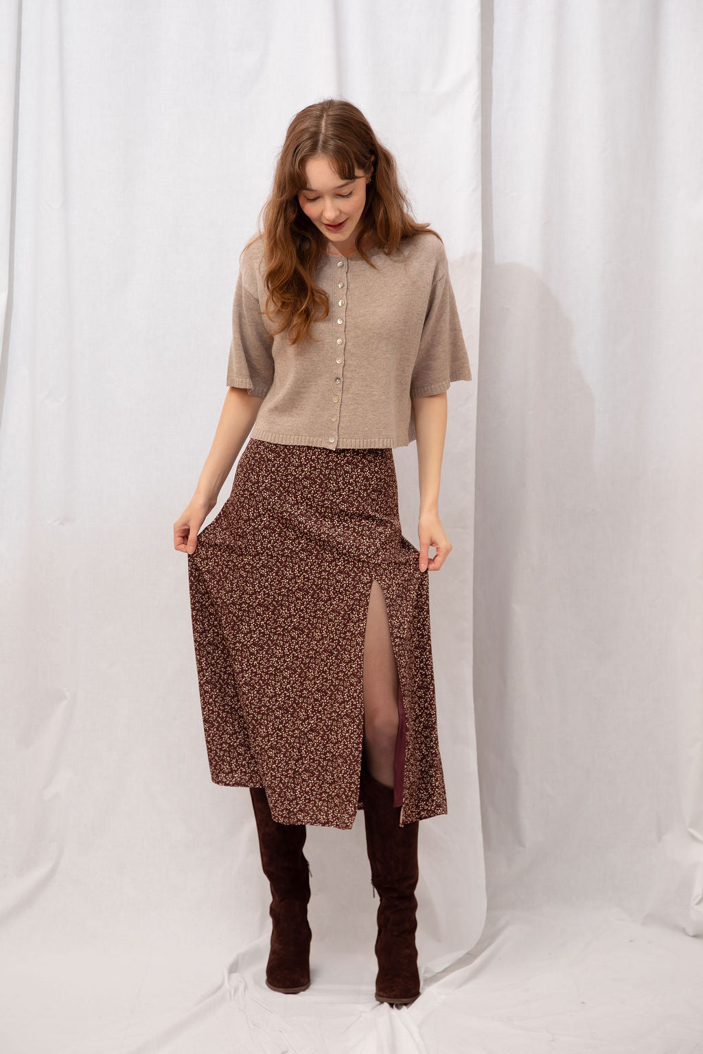 Junie Floral Midi Skirt